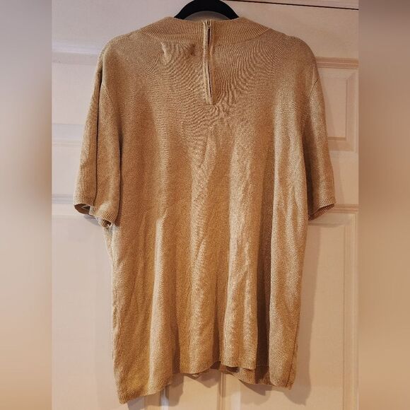 Draper's & Damon's heavyweight gold sparkle blouse 2X - Picture 6 of 6